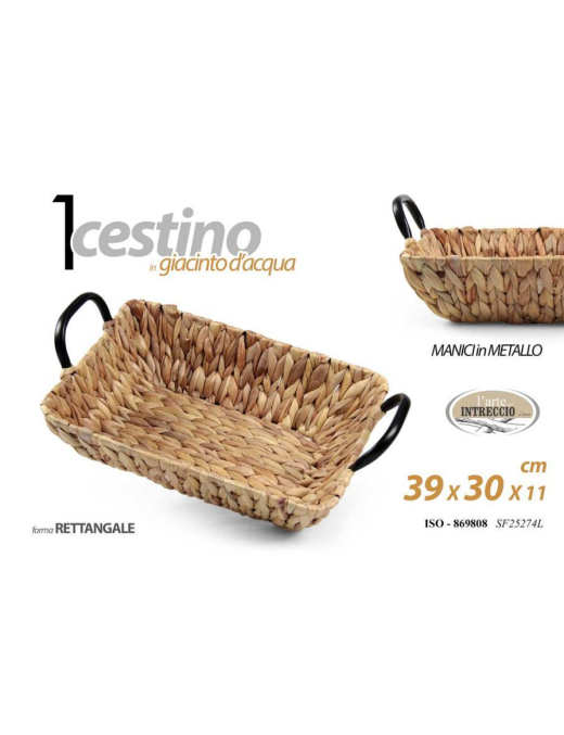 CESTINO GIACINTO RETTANGOLARE 39x30cm