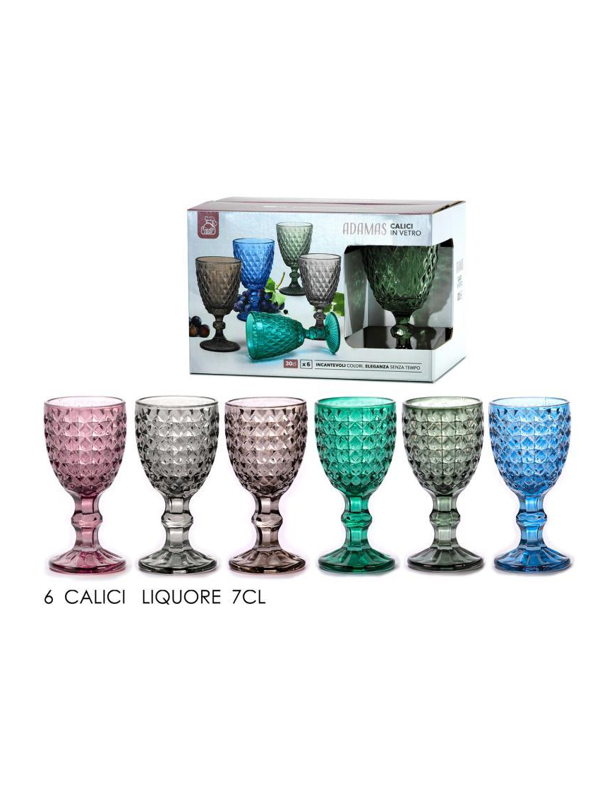 ADAMAS 6 GLASSES 7 CENTILITERS LIQUEUR