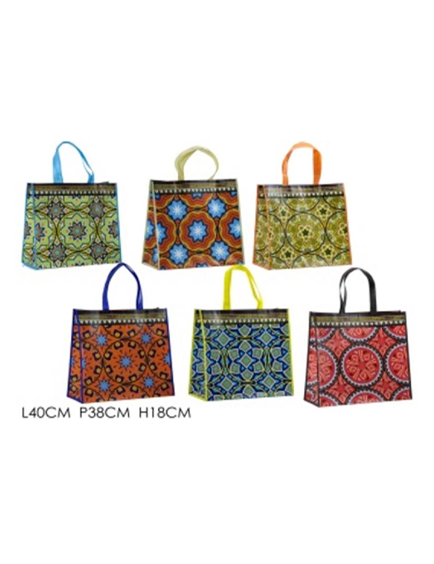 BORSA SPESA 40x38x18cm DECORO AFRIKA
