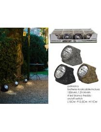 SOLAR STONE LAMP 11cm