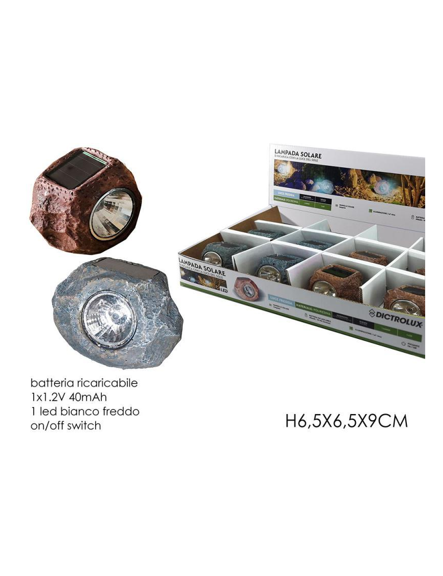 STONE SOLAR LAMP 9cm
