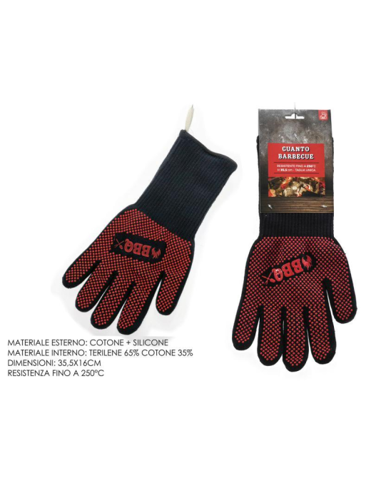 BARBECUE GLOVES 35cm HIGH RESISTANCE