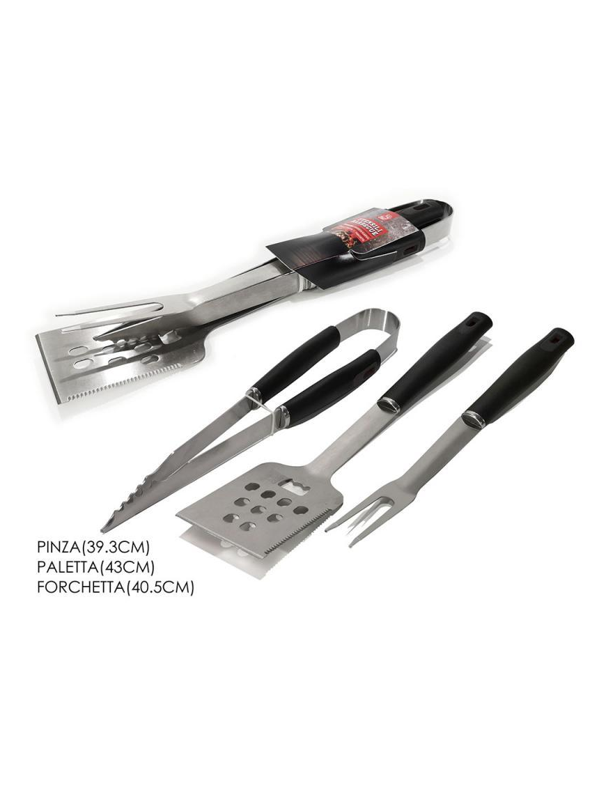 BARBECUE ACCESSORIES 3 pieces PLASTIC HANDLE
