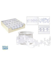 NASTRO 2mx4cm BIANCO RICAMATO 4AS 572116