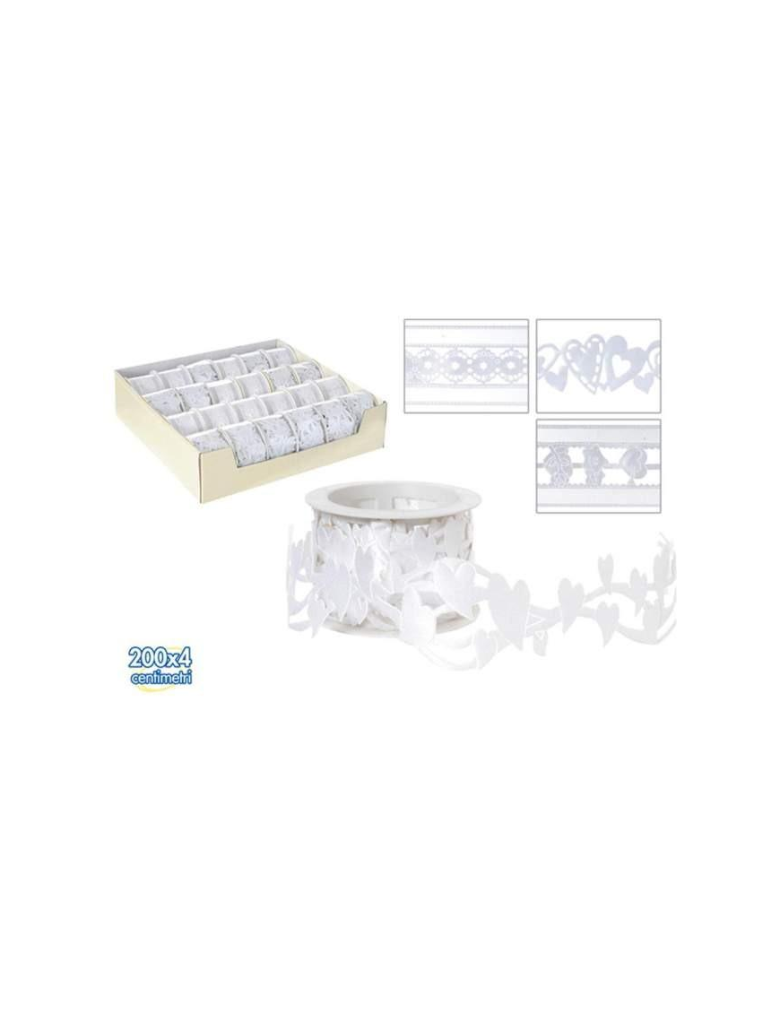 NASTRO 2mx4cm BIANCO RICAMATO 4AS 5721$$