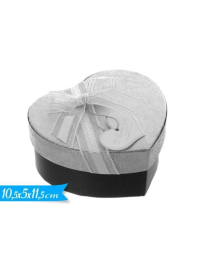 SCATOLA CUORE  ARGENTO 10x5x11