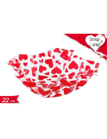 SQUARE PLATE 22cm WITH HEARTS