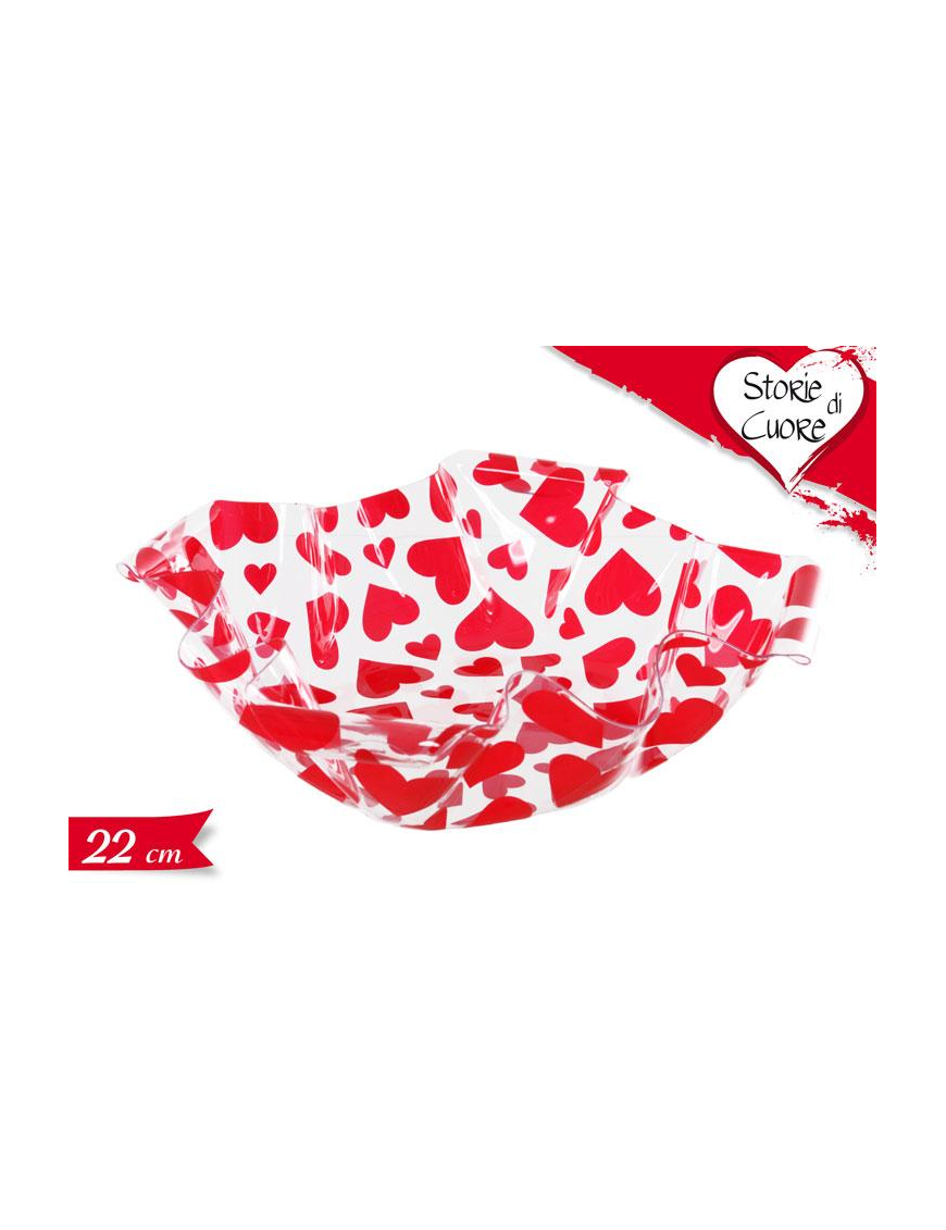 SQUARE PLATE 22cm WITH HEARTS