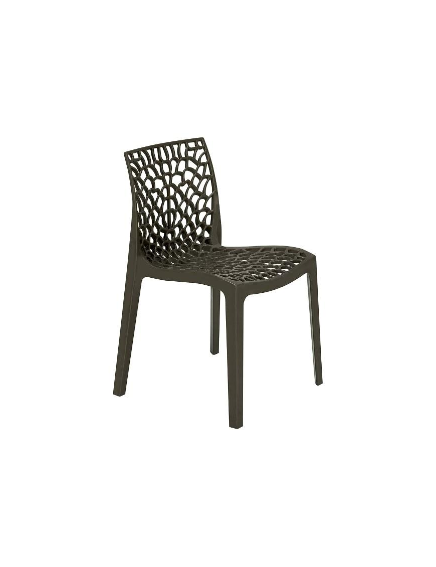 GRUVYER SEDIA SENZA BRACCIOLI MOKA 52x51x81cm
