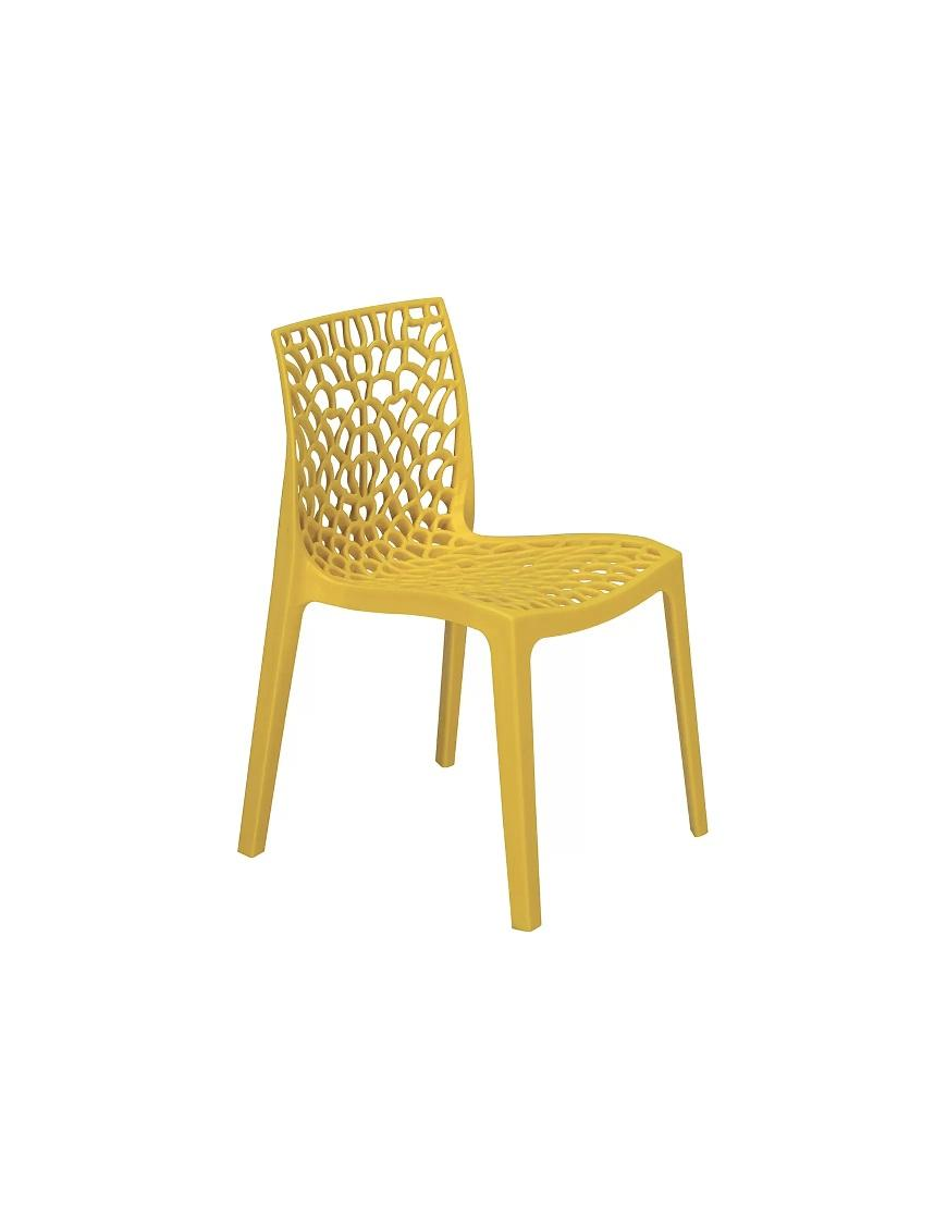 GRUVYER SEDIA SENZA BRACCIOLI GIALLO 52x51x81cm