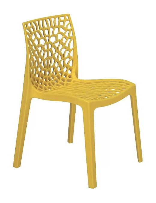 GRUVYER SEDIA SENZA BRACCIOLI GIALLO 52x51x81cm