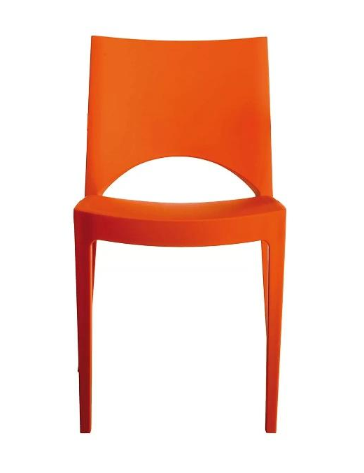PARIS SEDIA SENZA BRACCIOLI ARANCIO 47x51x80cm