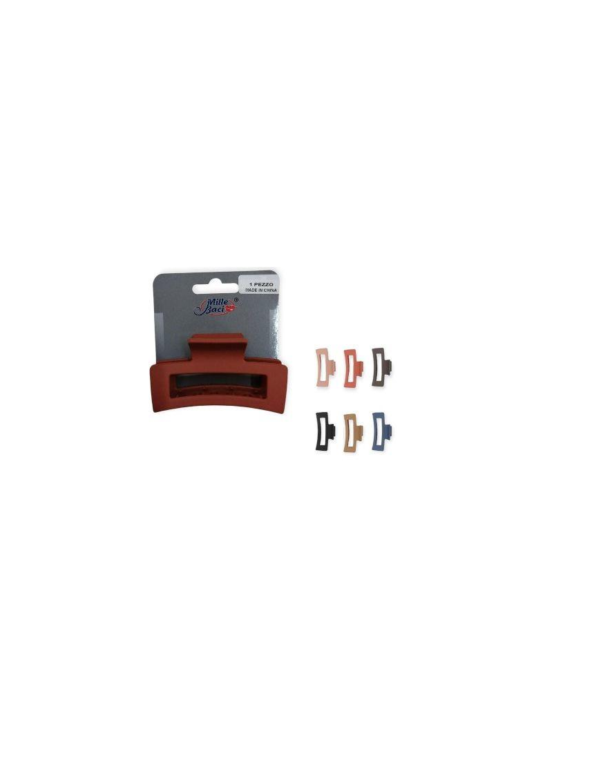 RECTANGULAR HAIR CLIP MATTE COLOR