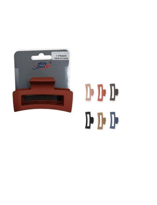 RECTANGULAR HAIR CLIP MATTE COLOR
