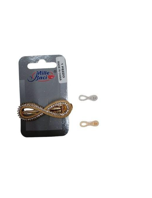 INFINITY SHAPE CLIP WITH RHINESTONES