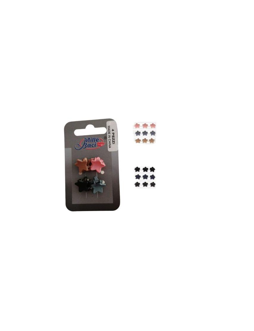 PINZETTA COLORI ASSORTITI  STELLA 4pezzi