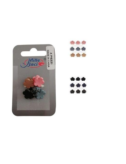 PINZETTA COLORI ASSORTITI  FIORE 4pezzi