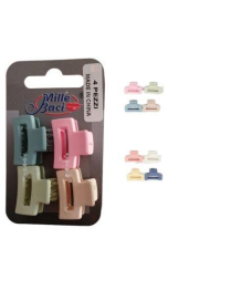 PINZETTA COLORI ASSORTITI  RETTANGOLARE  4pezzi