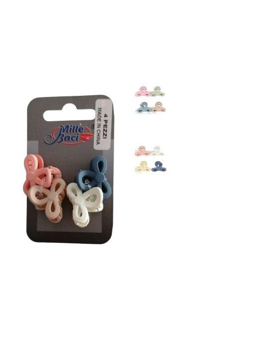 PINZETTA COLORI ASSORTITI  FIOCCO 4pezzi