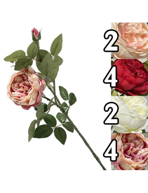 PEONY STEM WITH GLANCE BUDS 79 CM