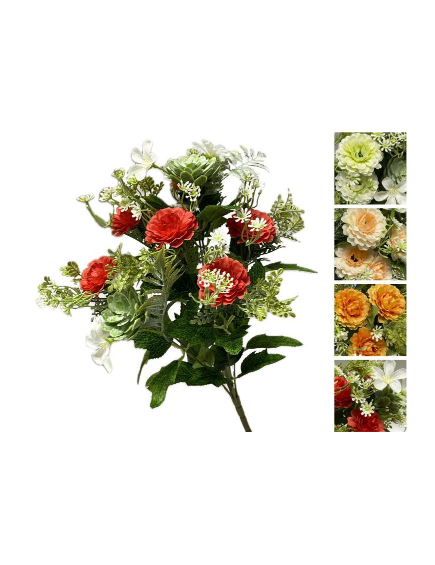 ARTIFICIAL CARNATION BUNCH 40cm ASSORTED COLORS