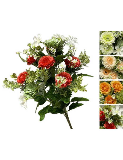 MAZZO ARTIFICIALE  GAROFANO 40cm COLORI ASSORTITI