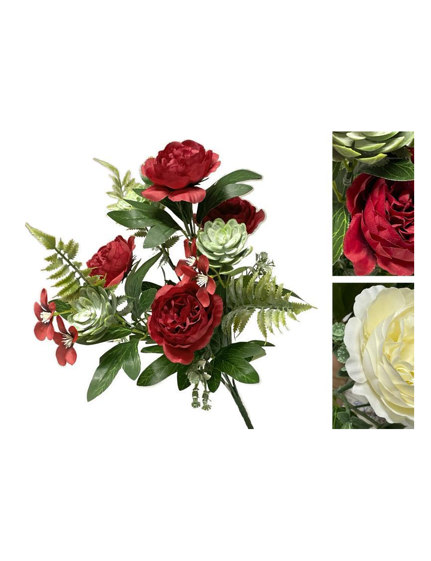 MAZZO ARTIFICIALE  RANUNCOLO 35cm 2 COLORI ASSORTITI