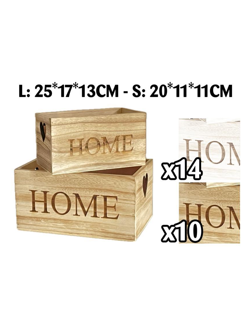 CASSETTA LEGNO HOME  2pezzi