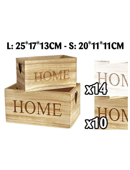 CASSETTA LEGNO HOME  2pezzi