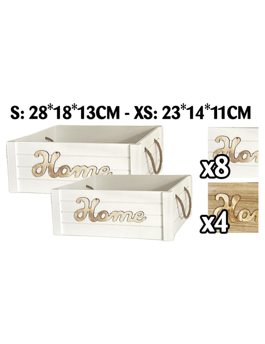 CASSETTA LEGNO HOME  2pezzi
