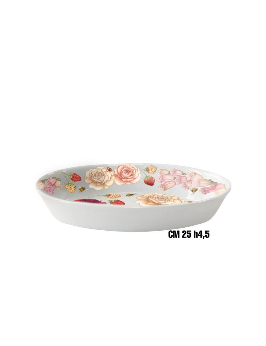 PINK FLOWER LINE DEEP OVAL PRODUCER 25cm