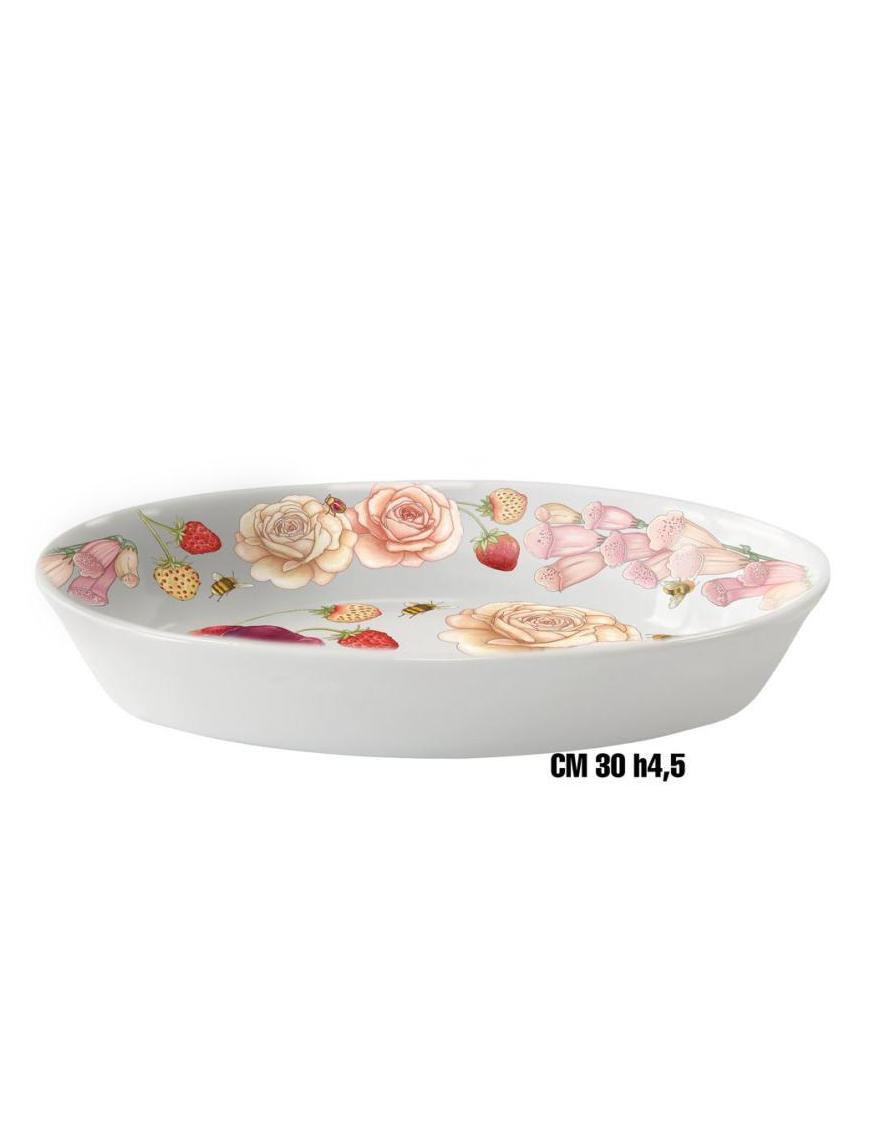 LINEA FIORI ROSA PIROFILA OVALE FONDA 30cm