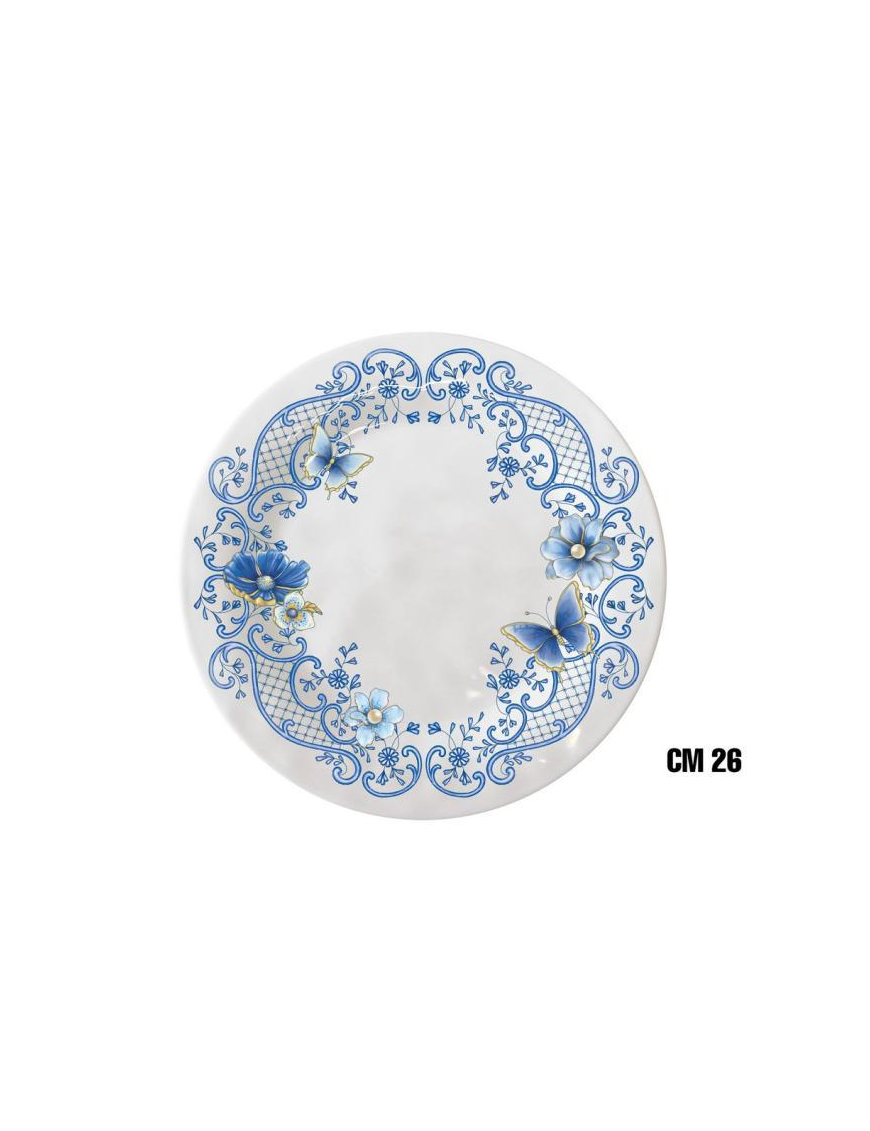 DINNER PLATE 26.5cm BLUE DECORATION