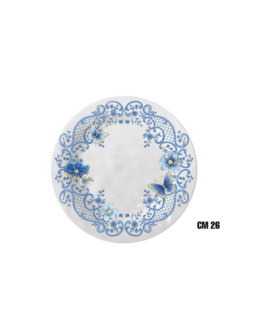 PIATTO PIANO 26,5cm DECORAZIONE IN BLU