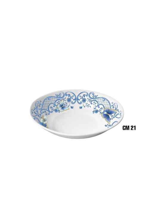 PIATTO FONDO 21cm DECORAZIONE IN BLU