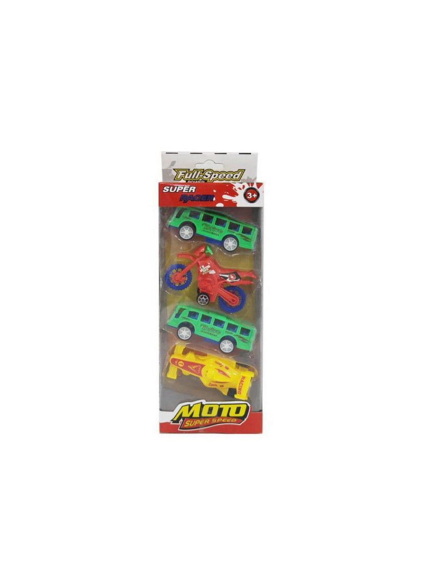 VEICOLI MOT SUPER SPEED 4 PEZZI