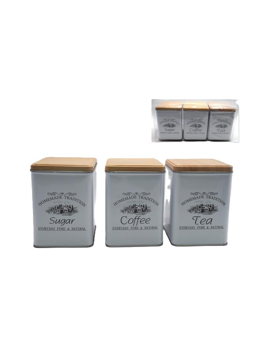 SQUARE TIN CAN 3 pieces