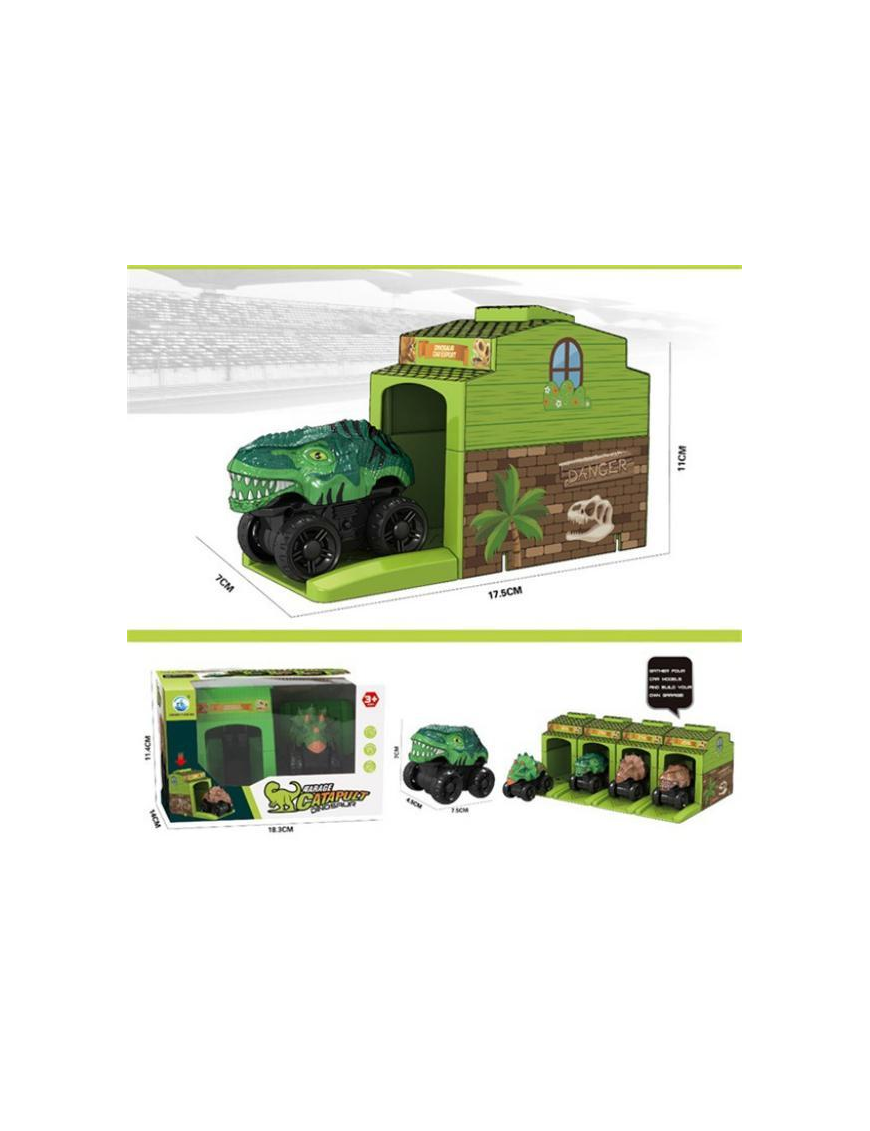 DINOSAUR CAR GAME WITH LAUNCHER