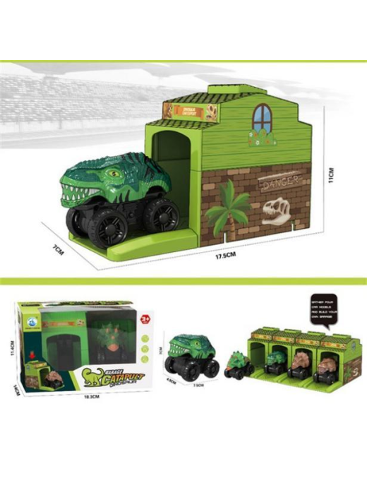 DINOSAUR CAR GAME WITH LAUNCHER