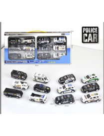 AUTO POLIZIA COPS 12 PEZZI