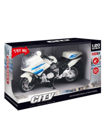 MOTO DA STRADA CON LUCE E SUONI IN SCALA 1:20