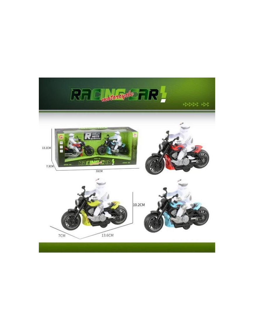 MOTORCYCLE WITH 2 PIECE CHARACTER