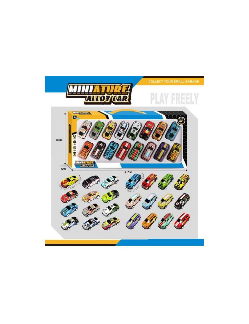 AUTO METALLO MINIATURE 16 PEZZI