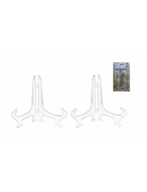 TRANSPARENT PLASTIC PLATE HOLDER 2 pieces 25cm