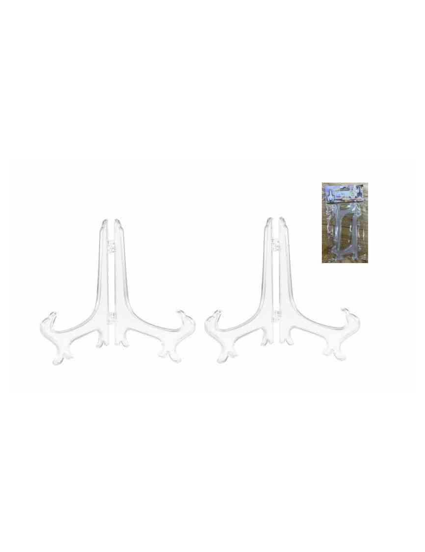 REGGIPIATTI PLASTICA TRASPARENTE 2pezzi 25cm