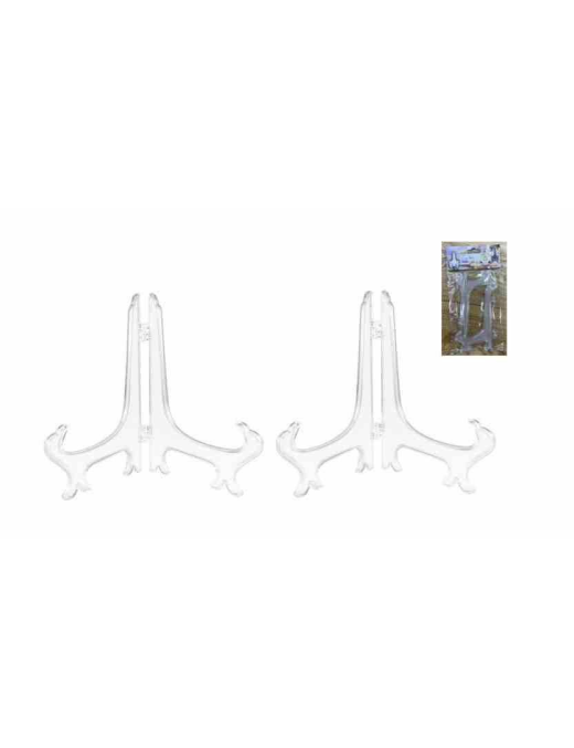 TRANSPARENT PLASTIC PLATE HOLDER 2 pieces 25cm