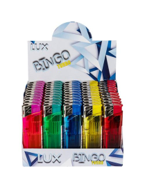 LUX BINGO TRANSPARENT LIGHTER 50 PIECES