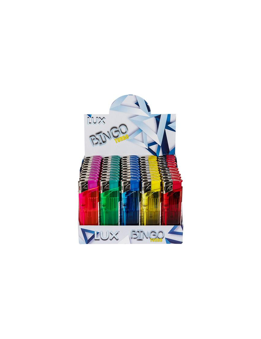 LUX BINGO TRANSPARENT LIGHTER 50 PIECES