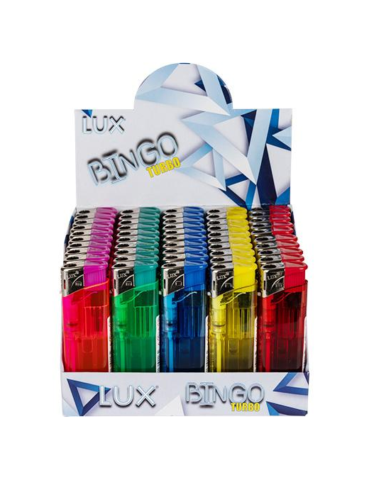LUX BINGO TRANSPARENT LIGHTER 50 PIECES