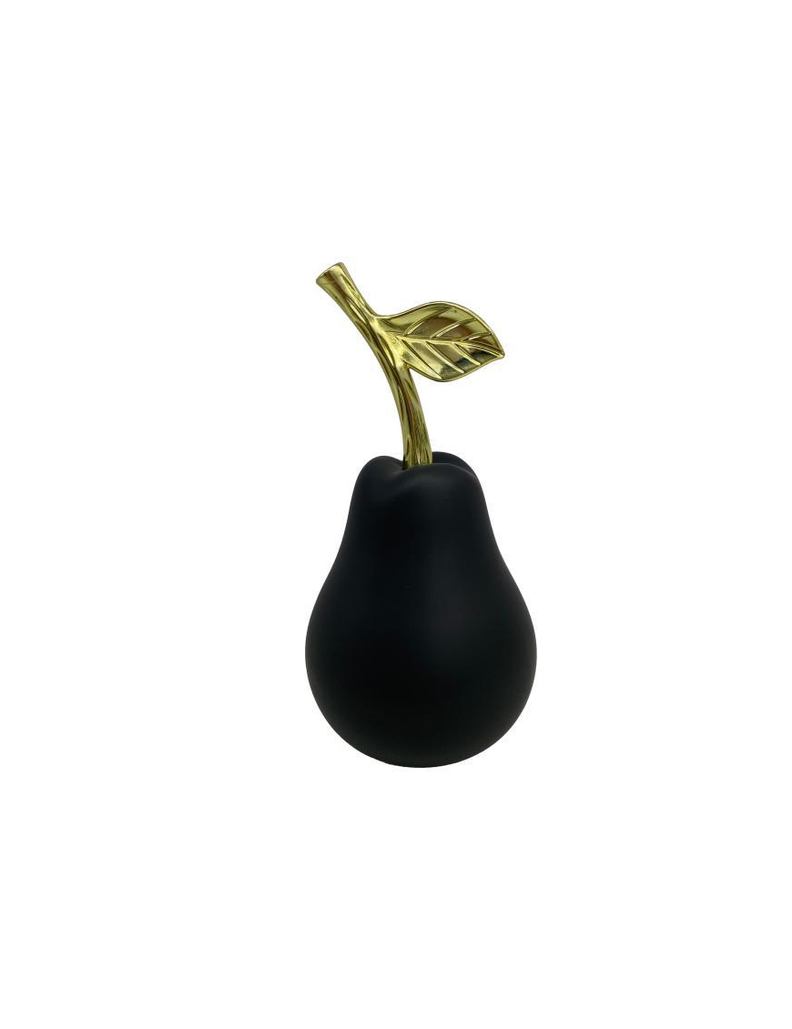 MATT BLACK-GOLD PEAR LINE 13x27cm